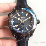 Swiss Replica Omega Seamaster Planet Ocean Deep Black GMT Ceramic & Blue Watch